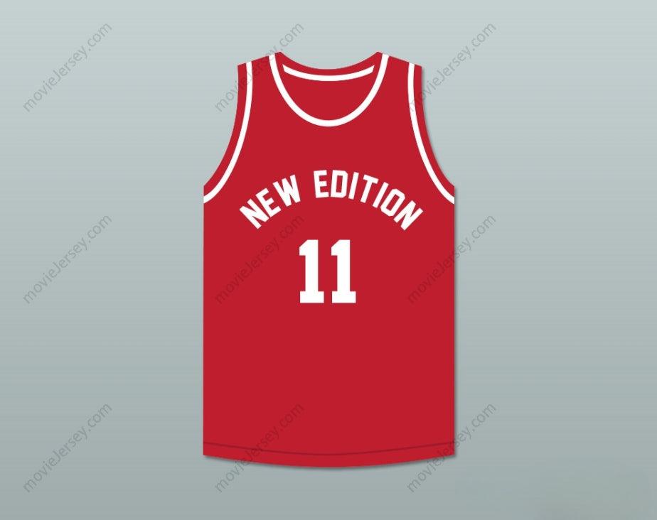 PERSONALIZADO Cualquier Nombre Número RONNIE DEVOE 11 NEW EDITION CAMISETA DE BALONCESTO ROJA Parte Superior Cosida S-6XL