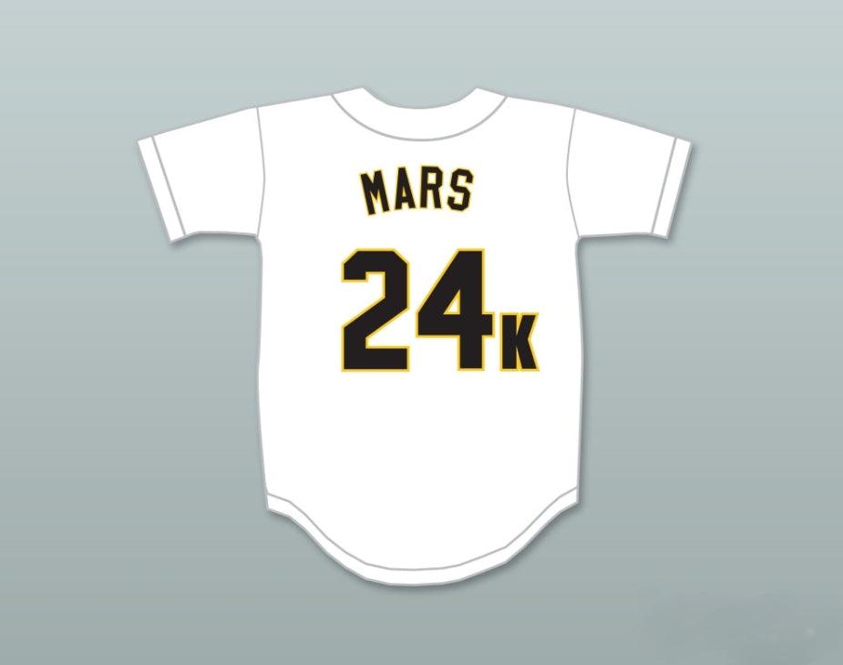 Camiseta de béisbol blanca BRUNO MARS 24K HOOLIGANS personalizada con cualquier nombre y número, BET AWARDS, con costuras superiores S-6XL
