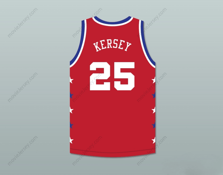 CAMISETA DE BALONCESTO ROJA CON CUALQUIER NOMBRE Y NÚMERO PERSONALIZADO JEROME KERSEY 25 MAGIC JOHNSON ALL STAR GAME 1990 EVENTO BENÉFICO MIDNIGHT NIGHT'S MAGIC Top Cosido S-6XL