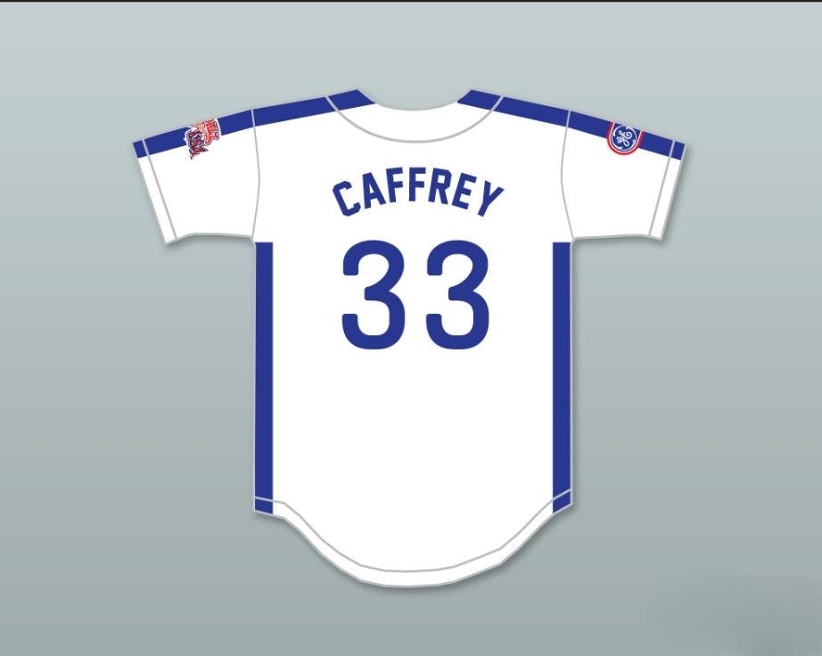 Camiseta de béisbol con botones blancos del equipo de EE. UU. de 1984, con el nombre y número personalizados BOB CAFFREY 33, tallas S-6XL