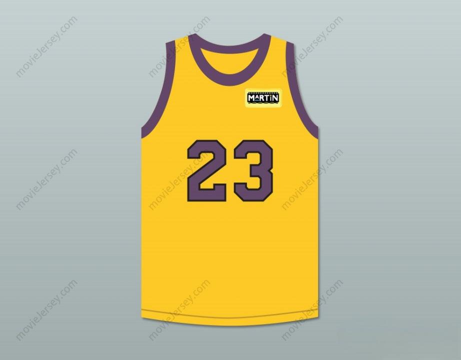 CUSTOM ANY Name Number MARTIN PAYNE 23 YELLOW BASKETBALL JERSEY WITH MARTIN PATCH Top Stitched S-6XL