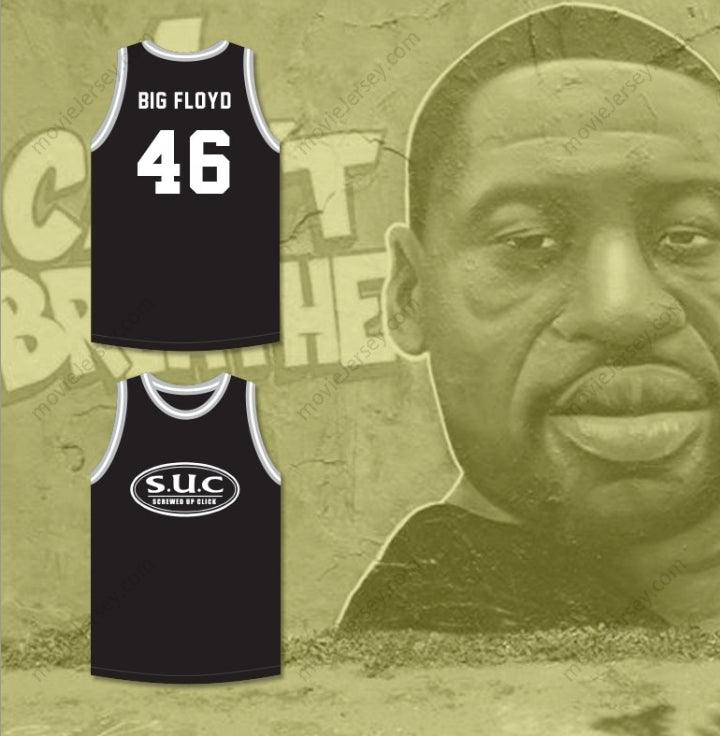 PERSONALIZA Cualquier Nombre Número GEORGE FLOYD BIG FLOYD 46 SUC SCREWED UP CLICK CAMISETA BALONCESTO Cosida S-6XL