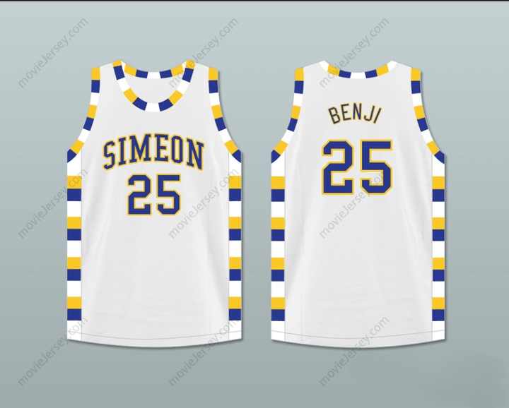 CUSTOM ANY Name Number BEN 'BENJI' WILSON 25 SIMEON CAREER ACADEMY WOLVERINES WHITE BASKETBALL JERSEY Top Stitched S-6XL