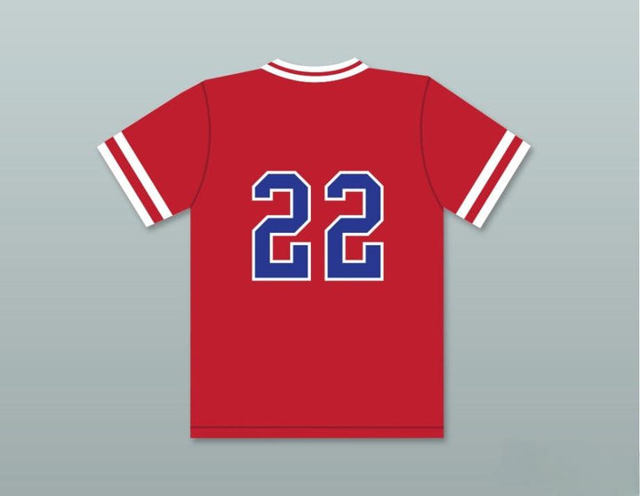 Camiseta de béisbol ROJA de ligas menores LITTLE BIG LEAGUE de los GOPHERS de BILLY HEYWOOD 22, con cualquier nombre y número, cosida, tallas S-6XL