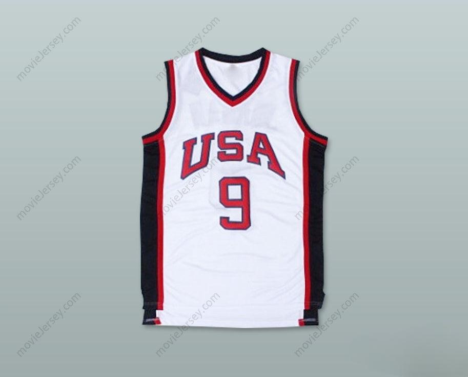 PERSONALIZA CUALQUIER Nombre Número 1984 MICHAEL   9 USA TEAM CASA CAMISETA DE BALONCESTO Cosido S-6XL