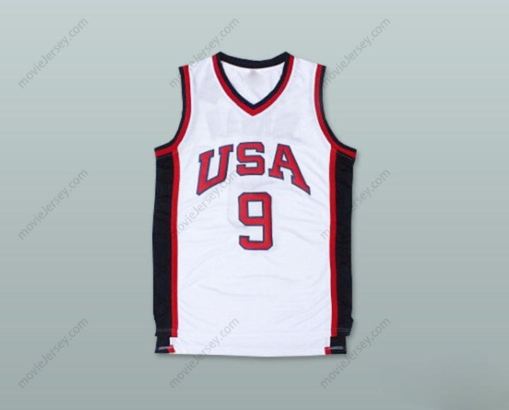 PERSONALIZA CUALQUIER Nombre Número 1984 MICHAEL   9 USA TEAM CASA CAMISETA DE BALONCESTO Cosido S-6XL