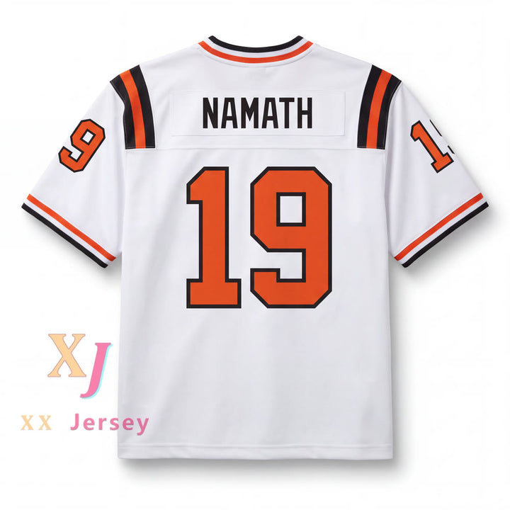 CUSTOM Name JOE NAMATH 19 BEAVER FALLS HIGH SCHOOL TIGERS FOOTBALL JERSEY S-6XL