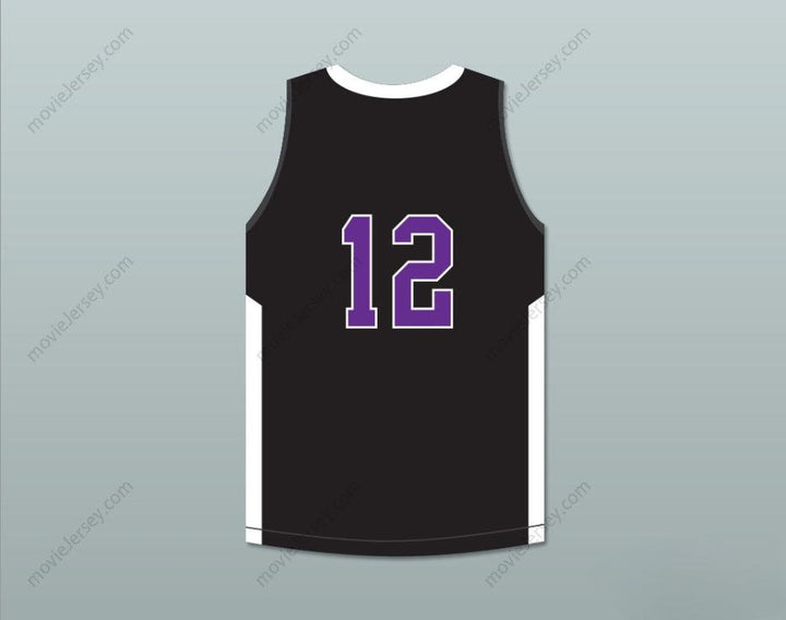 PERSONALIZA Cualquier Nombre Número JA MORANT 12 CRESTWOOD HIGH SCHOOL KNIGHTS CAMISETA DE BALONCESTO NEGRA 3 Cosida a Mano S-6XL