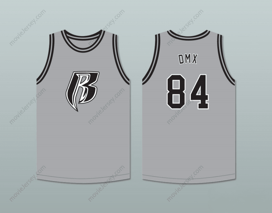 CUSTOM ANY Name Number DMX 84 ROUGH RYDERS GRAY BASKETBALL JERSEY 1 Top Stitched S-6XL