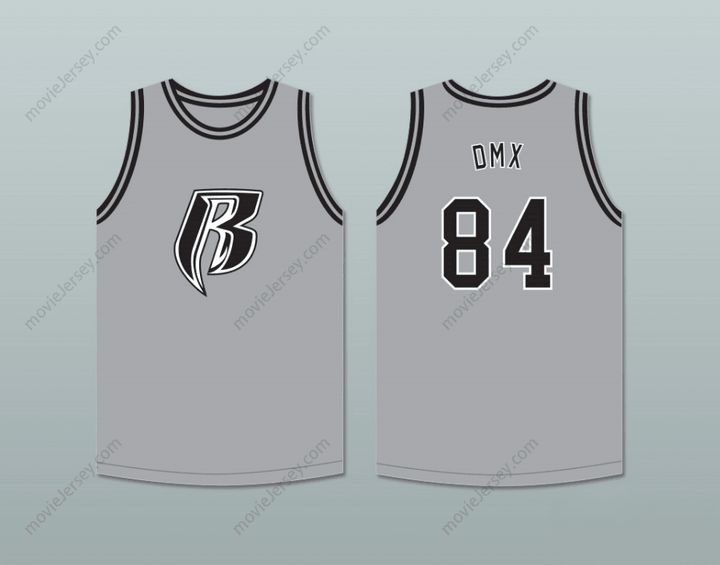 CUSTOM ANY Name Number DMX 84 ROUGH RYDERS GRAY BASKETBALL JERSEY 1 Top Stitched S-6XL