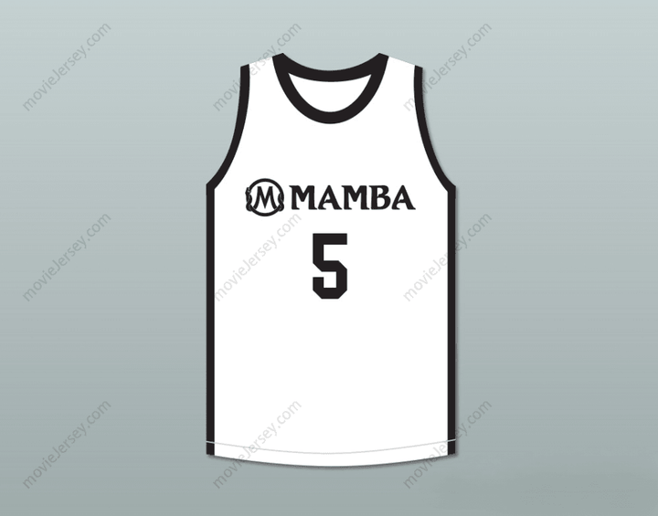 PERSONALIZA CUALQUIER Nombre Número ALYSSA 5 MAMBA BALLERS BLANCO CAMISETA DE BALONCESTO Cosida Tallas S-6XL