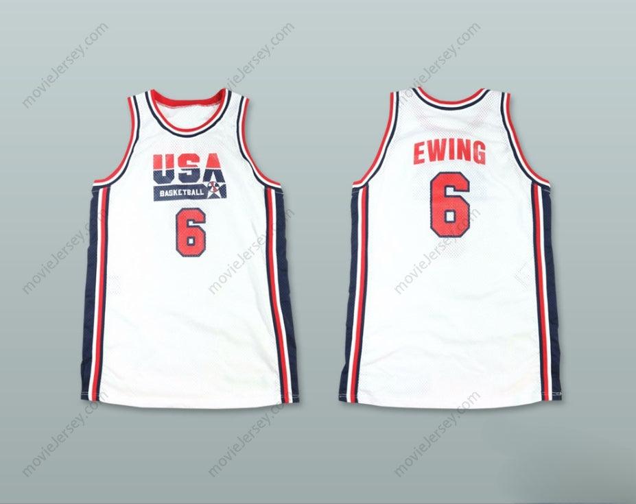 CAMISETA DE BALONCESTO LOCAL DE EE. UU. DE PATRICK EWING, NÚMERO 6, AÑO 1992, PERSONALIZABLE CON CUALQUIER NOMBRE Y NÚMERO, Tallas S-6XL