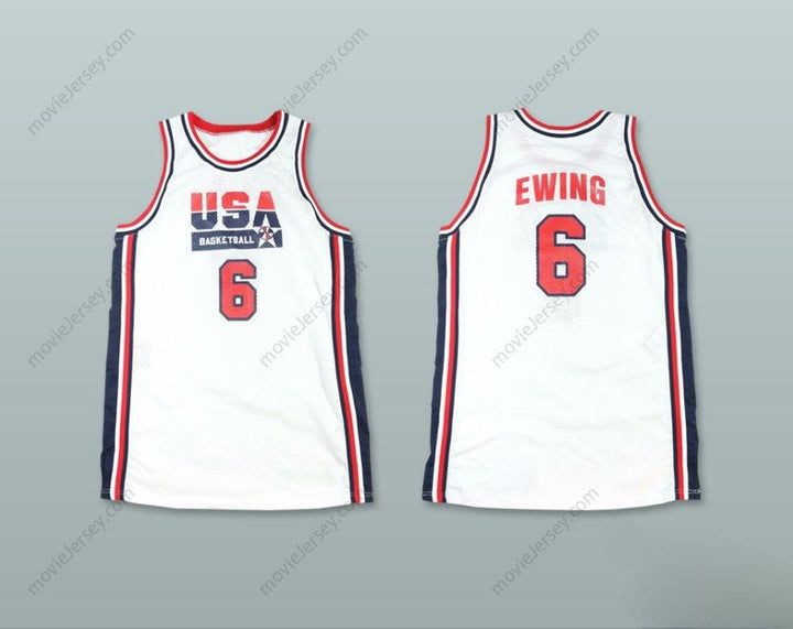 CAMISETA DE BALONCESTO LOCAL DE EE. UU. DE PATRICK EWING, NÚMERO 6, AÑO 1992, PERSONALIZABLE CON CUALQUIER NOMBRE Y NÚMERO, Tallas S-6XL