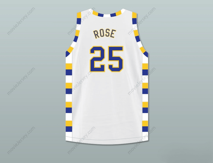 CUSTOM ANY Name Number DERRICK ROSE 25 SIMEON CAREER ACADEMY WOLVERINES WHITE BASKETBALL JERSEY 2 Top Stitched S-6XL