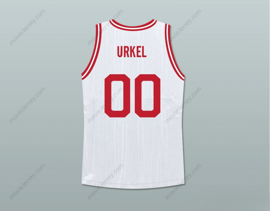CUSTOM ANY Name Number FAMILY MATTERS STEVE URKEL 00 VANDERBILT MUSKRATS HIGH SCHOOL WHITE BASKETBALL JERSEY WITH CIRCLE PATCH Top Stitched S-6XL