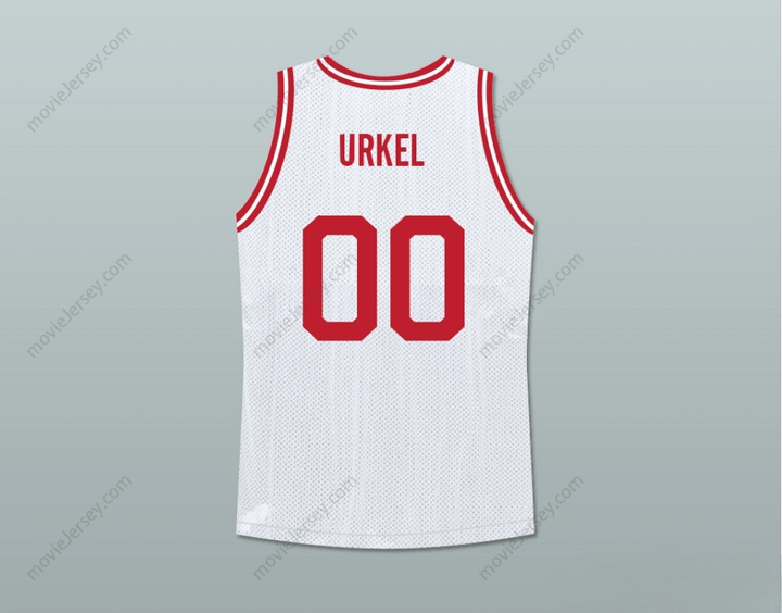 CUSTOM ANY Name Number FAMILY MATTERS STEVE URKEL 00 VANDERBILT MUSKRATS HIGH SCHOOL WHITE BASKETBALL JERSEY WITH CIRCLE PATCH Top Stitched S-6XL