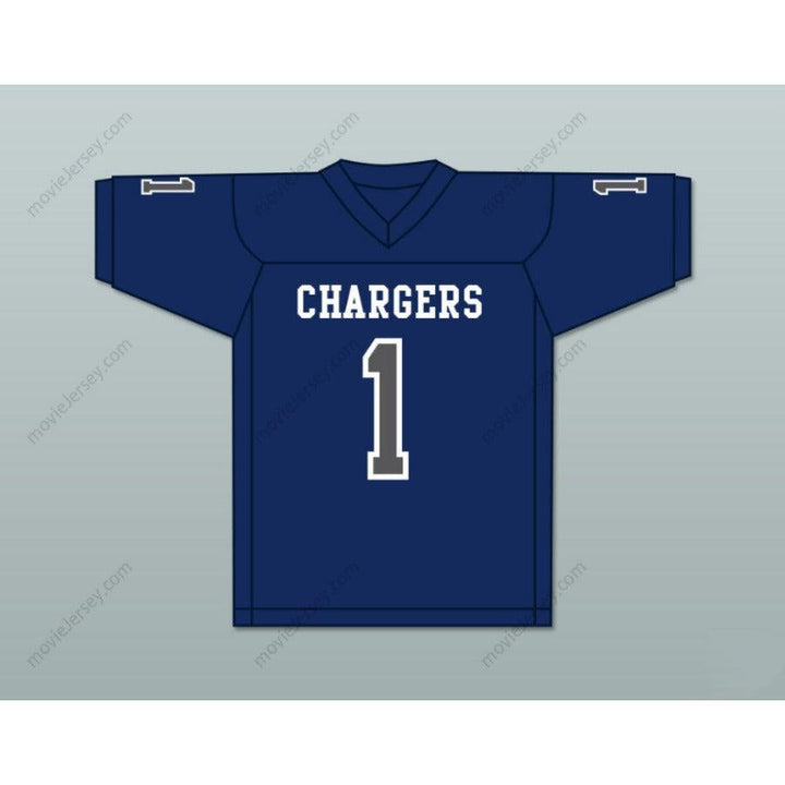 PERSONALIZA cualquier Nombre Número ZACH WILSON 1 CANYON HIGH SCHOOL CHARGERS Camiseta de Fútbol Americana Cosida Tallas S-6XL