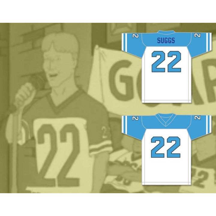 CAMISETA DE FÚTBOL PERSONALIZADA con Cualquier Nombre y Número RICKY SUGGS 22 ARLEN COUGARS DE INSTITUTO, Local, Parte Superior Bordada S-6XL
