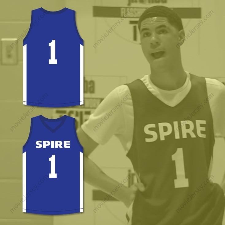 PERSONALIZA Cualquier Nombre Número LAMELO BALL 1 SPIRE CAMISETA AZUL DE BALONCESTO Cosido S-6XL