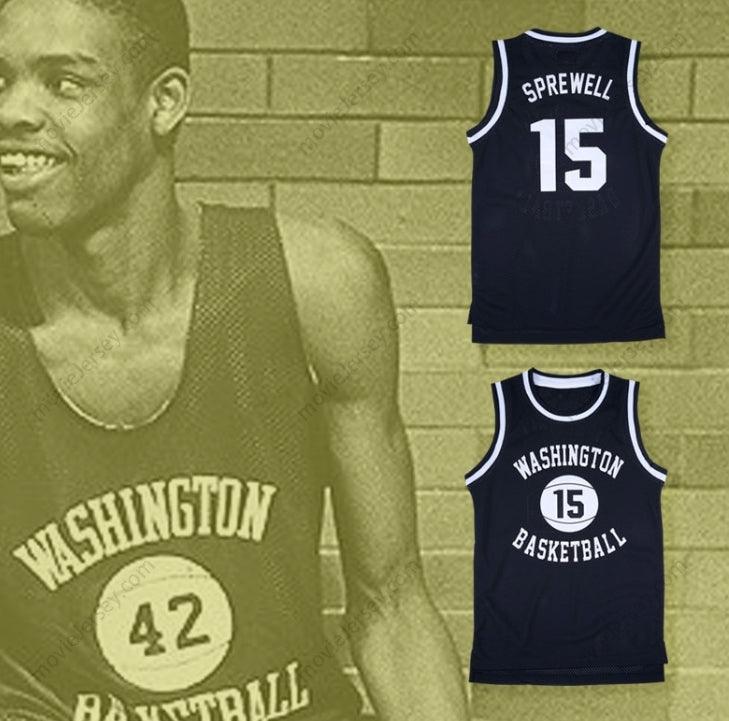 PERSONALIZABLE Cualquier Nombre Número LATRELL SPREWELL 15 CAMISETA DE BALONCESTO DE INSTITUTO PURGOLDERS Cosida Tallas S-6XL