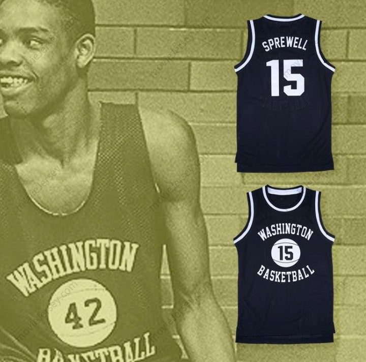 PERSONALIZABLE Cualquier Nombre Número LATRELL SPREWELL 15 CAMISETA DE BALONCESTO DE INSTITUTO PURGOLDERS Cosida Tallas S-6XL