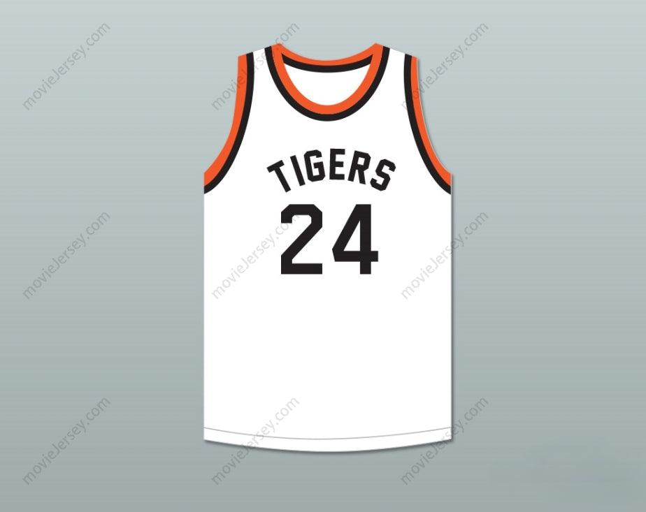 CAMISETA DE BALONCESTO BLANCA JOE NAMATH 24 BEAVER FALLS HIGH SCHOOL TIGERS, CUALQUIER NOMBRE Y NÚMERO, 2 Cosida, Tallas S-6XL