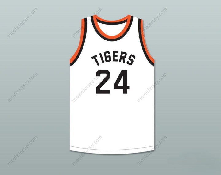 CAMISETA DE BALONCESTO BLANCA JOE NAMATH 24 BEAVER FALLS HIGH SCHOOL TIGERS, CUALQUIER NOMBRE Y NÚMERO, 2 Cosida, Tallas S-6XL