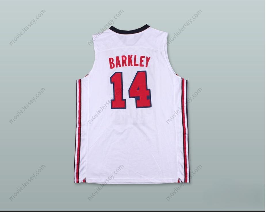 PERSONALIZA Cualquier Nombre Número CHARLES BARKLEY 14 USA CAMISETA DE BALONCESTO LOCAL Cosida S-6XL