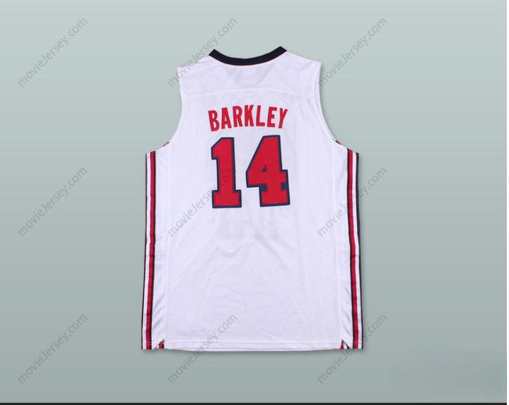 PERSONALIZA Cualquier Nombre Número CHARLES BARKLEY 14 USA CAMISETA DE BALONCESTO LOCAL Cosida S-6XL