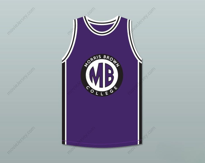 PERSONALIZA CUALQUIER Nombre Número MARTIN PAYNE 23 MORRIS BROWN COLLEGE CAMISETA DE BALONCESTO PÚRPURA Parte superior cosida S-6XL