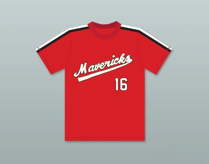 Personaliza cualquier nombre y número ROB NELSON 16 CAMISETA ROJA DE BÉISBOL LOS BASTARDOS APALEADOS DEL BÉISBOL Costuras Reforzadas Tallas S-6XL