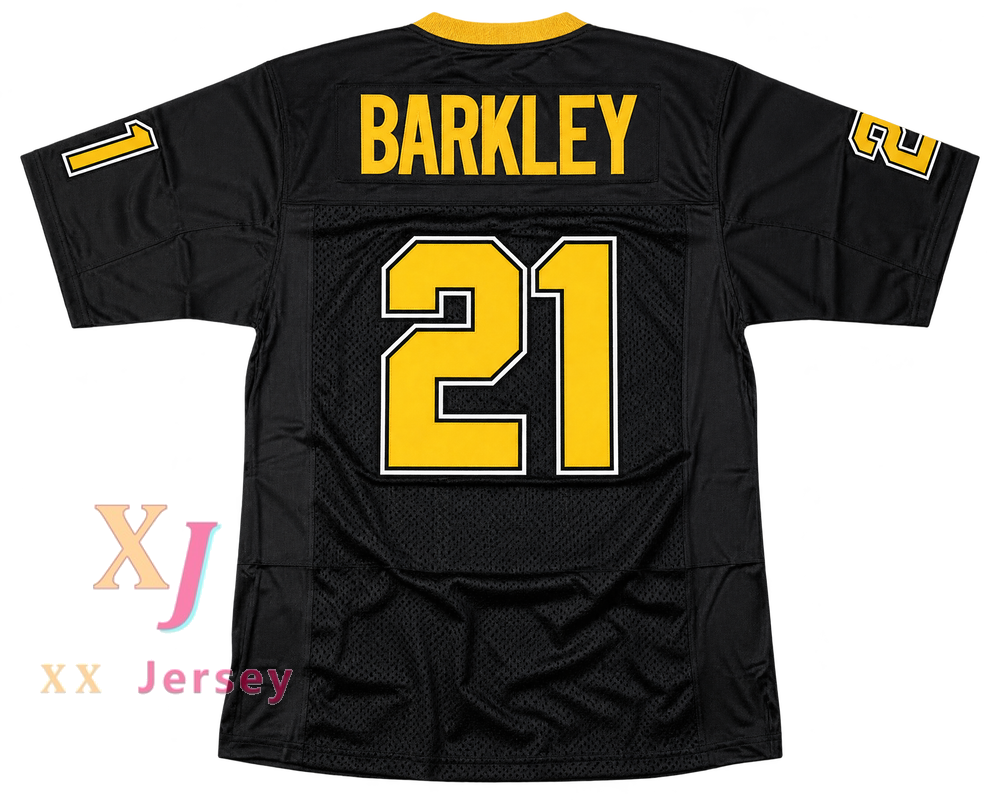 Custom Saquon Barkley 21 Whitehall High School Zephyrs Black Football Jersey