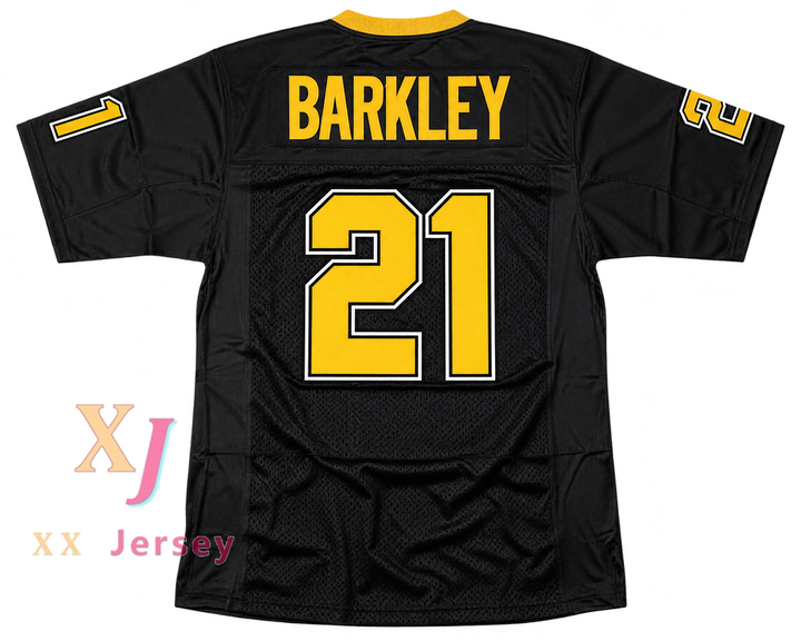 Custom Saquon Barkley 21 Whitehall High School Zephyrs Black Football Jersey