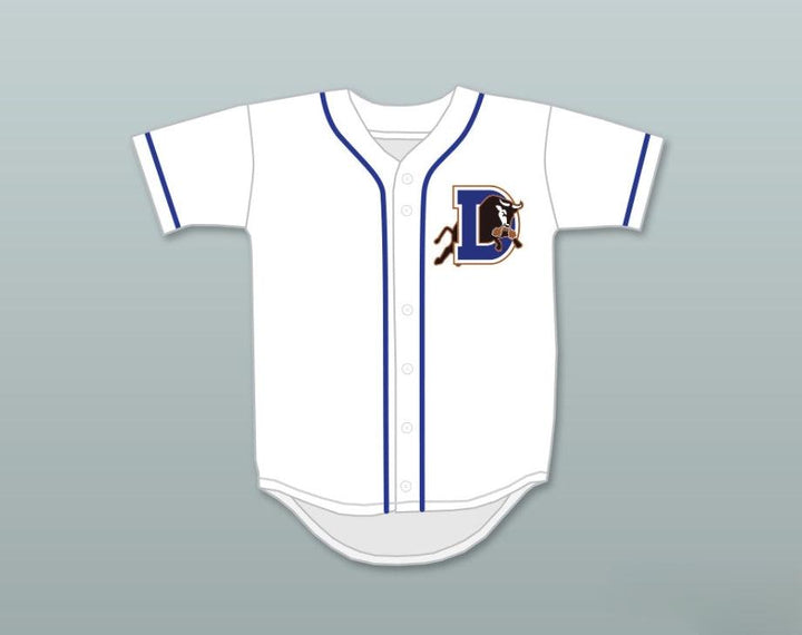 Camiseta de béisbol blanca con botones y costuras, personalizada con cualquier nombre y número (EBBY CALVIN LALOOSH 37), tallas S-6XL