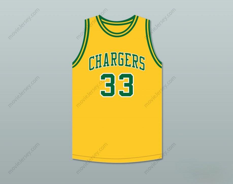 CUSTOM ANY Name Number DAVID THOMPSON 33 CREST HIGH SCHOOL CHARGERS YELLOW GOLD BASKETBALL JERSEY 2 Top Stitched S-6XL