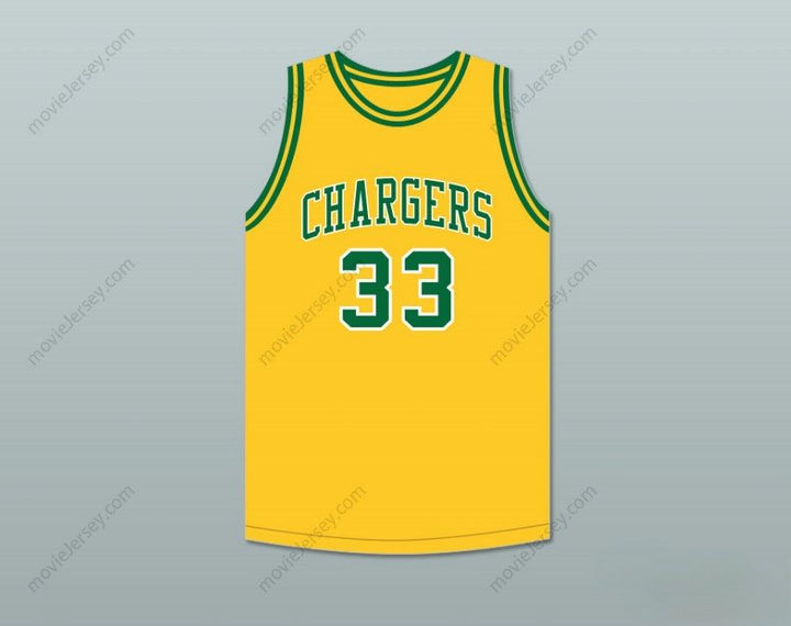 CUSTOM ANY Name Number DAVID THOMPSON 33 CREST HIGH SCHOOL CHARGERS YELLOW GOLD BASKETBALL JERSEY 2 Top Stitched S-6XL
