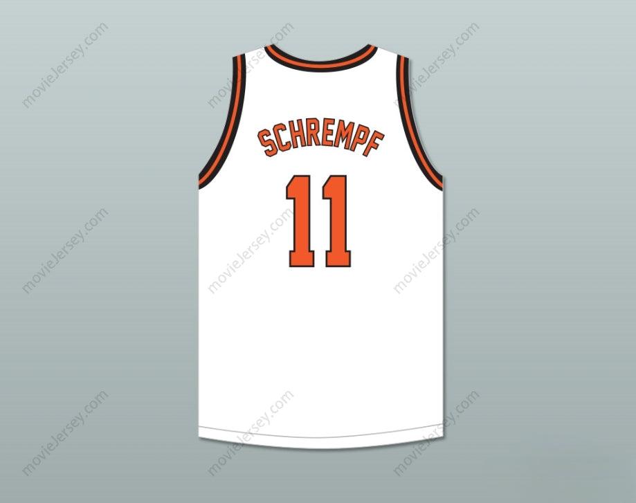 CUSTOM ANY Name Number DETLEF SCHREMPF 11  HIGH SCHOOL TIGERS WHITE BASKETBALL JERSEY 2 Top Stitched S-6XL