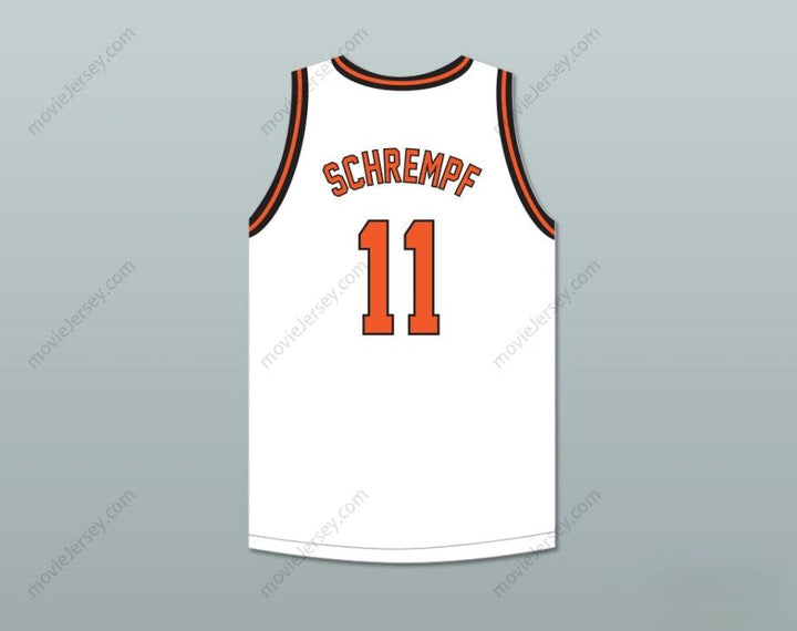 CUSTOM ANY Name Number DETLEF SCHREMPF 11  HIGH SCHOOL TIGERS WHITE BASKETBALL JERSEY 2 Top Stitched S-6XL