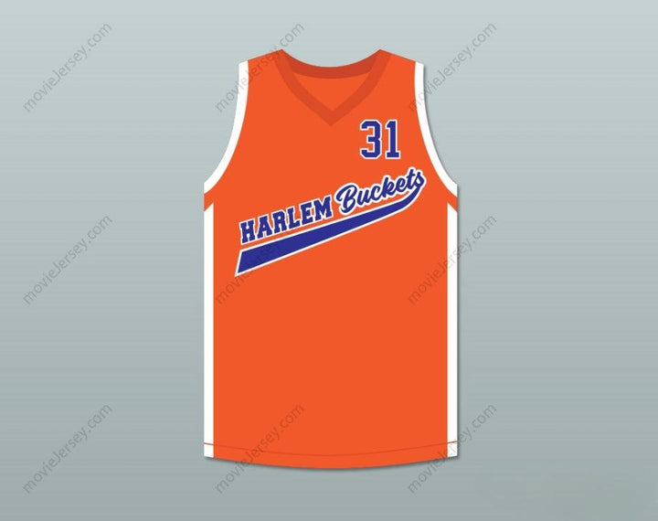 PERSONALIZA CUALQUIER Nombre Número REGGIE MILLER LIGHTS 31 HARLEM BUCKETS CAMISETA DE BALONCESTO UNCLE DREW Top Cosido S-6XL