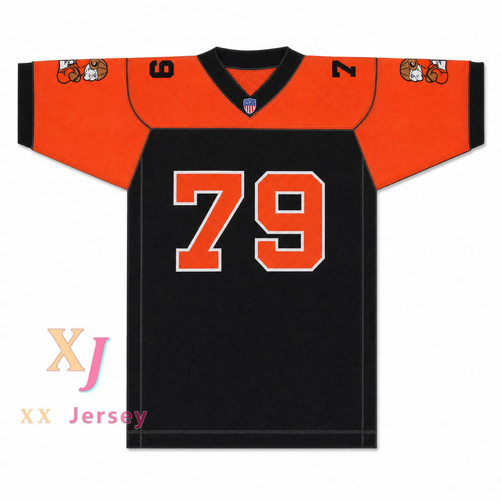 PARCHES PERSONALIZADOS CON CUALQUIER Nombre DIENTES DE NIEBLA ORC Camiseta de fútbol 79 Cosida S-6XL