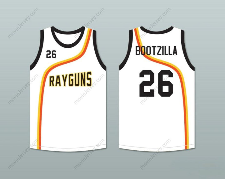 PERSONALIZABLE Cualquier Nombre Número BOOTSY 'BOOTZILLA' COLLINS 26 ROSWELL RAYGUNS JERSEY BALONCESTO BLANCO Cosido Superior S-6XL