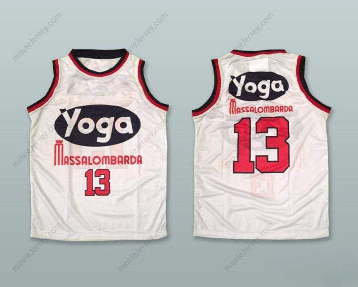 PERSONALIZA Cualquier Nombre Número LEON DOUGLAS 13 FORTITUDO BOLONIA Camiseta Baloncesto Blanca Parte Superior Cosida S-6XL