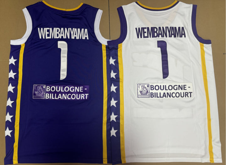 Mens Basketball Jersey Wembanyama #1 Jersey All Stitched S-2XLStitched