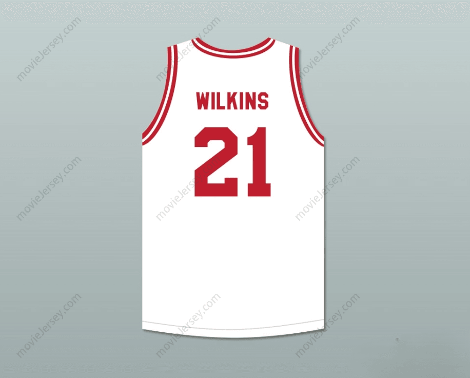 Camiseta de baloncesto blanca clásica DOMINIQUE WILKINS 21 PUSH EXCEL PRO BASKETBALL EVENTO BENÉFICO 1988 con nombre y número PERSONALIZADOS, costura superior, tallas S-6XL