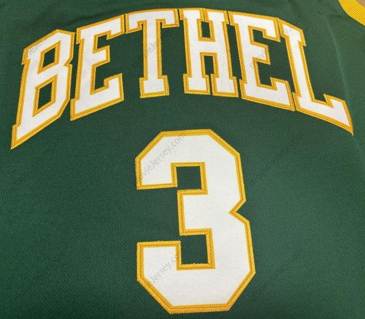 Camiseta de baloncesto retro cosida de Allen Iverson #3 Bethel High School
