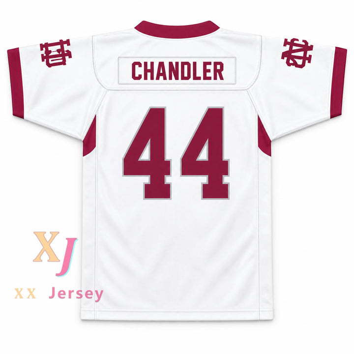 PERSONALIZA CUALQUIER Nombre Número TY CHANDLER 44 MONTGOMERY BELL ACADEMY BIG REDS Camiseta de Fútbol Blanca Cosida Tallas S-6XL