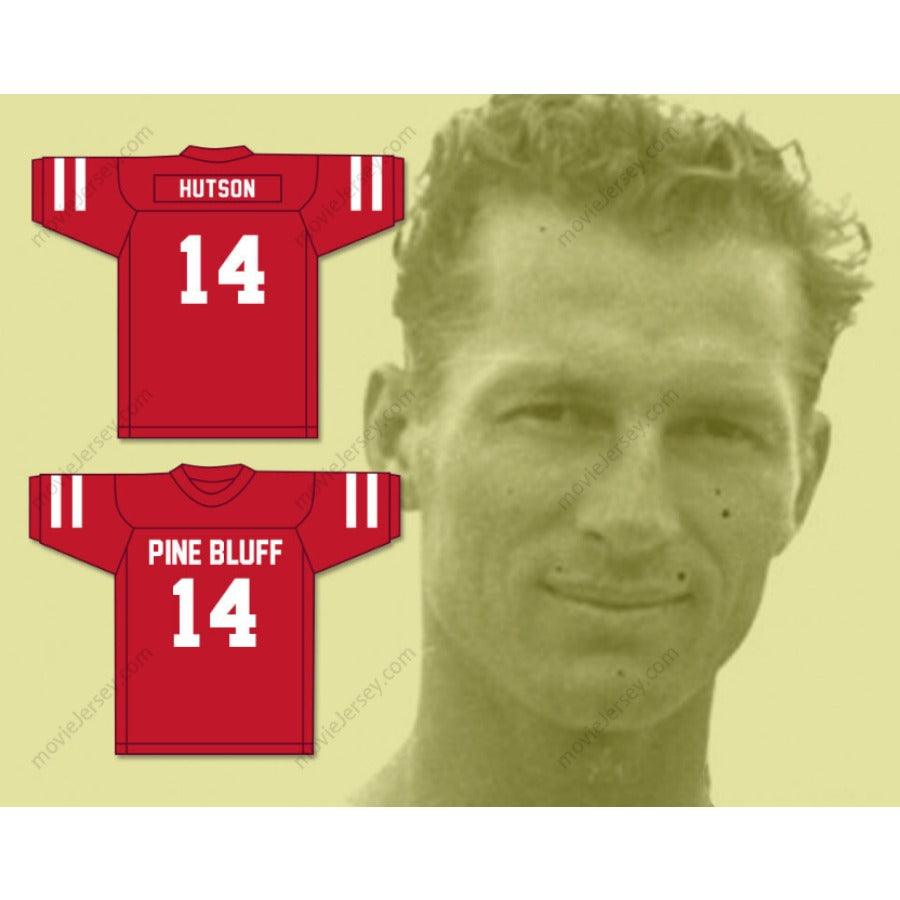 PERSONALIZA CUALQUIER Nombre Número DON HUTSON 14 PINE BLUFF ZEBRAS CAMISETA FÚTBOL ROJA Costura Superior S-6XL
