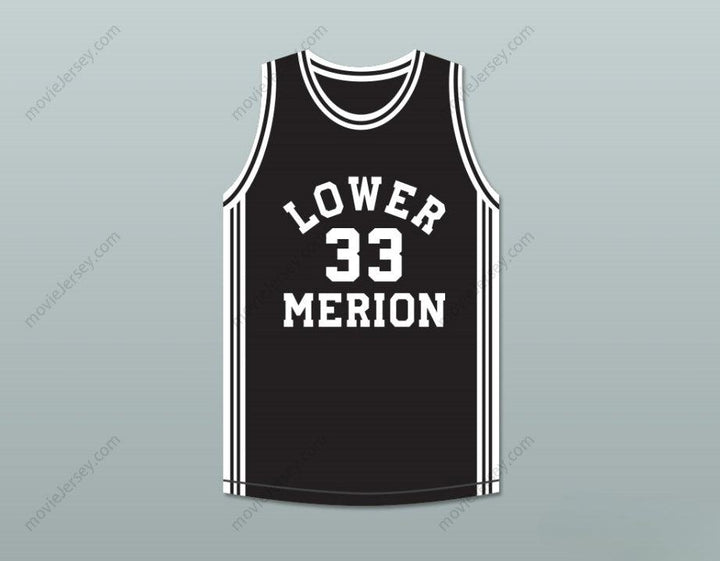 PERSONALIZA Cualquier Nombre Número BRYANT 33 CAMISETA DE BALONCESTO NEGRA ACES DE LA ESCUELA SECUNDARIA LOWER MERION 2 Costuras S-6XL