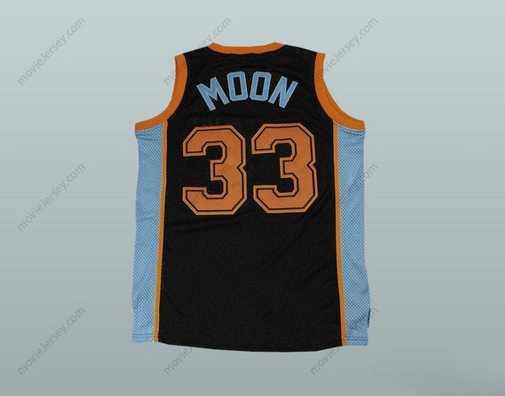 PERSONALIZA cualquier nombre y número de JACKIE MOON 33 FLINT TROPICS JERSEY DE BALONCESTO NEGRO con costuras, tallas S-6XL