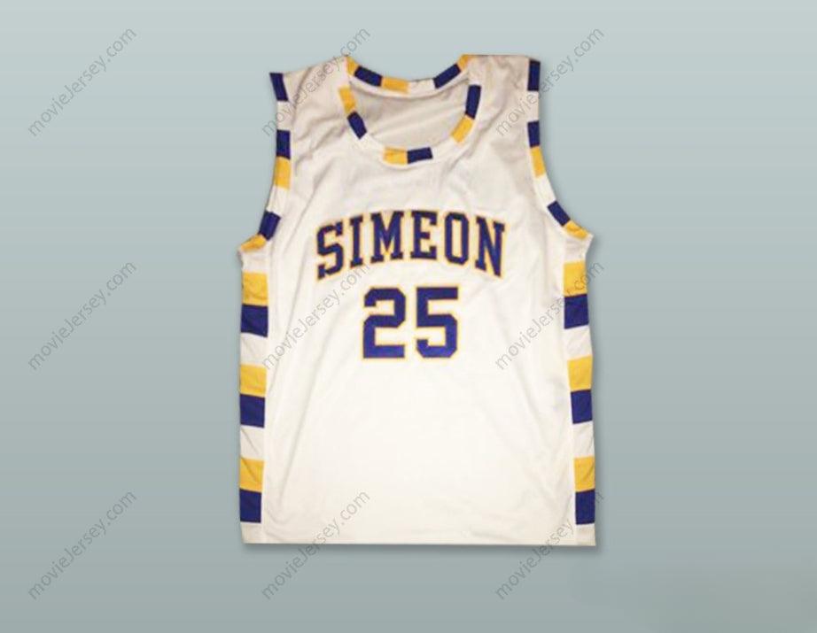 PERSONALIZADO Cualquier Nombre Número BEN WILSON 25 SIMEON CAREER ACADEMY WOLVERINES CAMISETA BALONCESTO BLANCA Parte Superior Cosida S-6XL